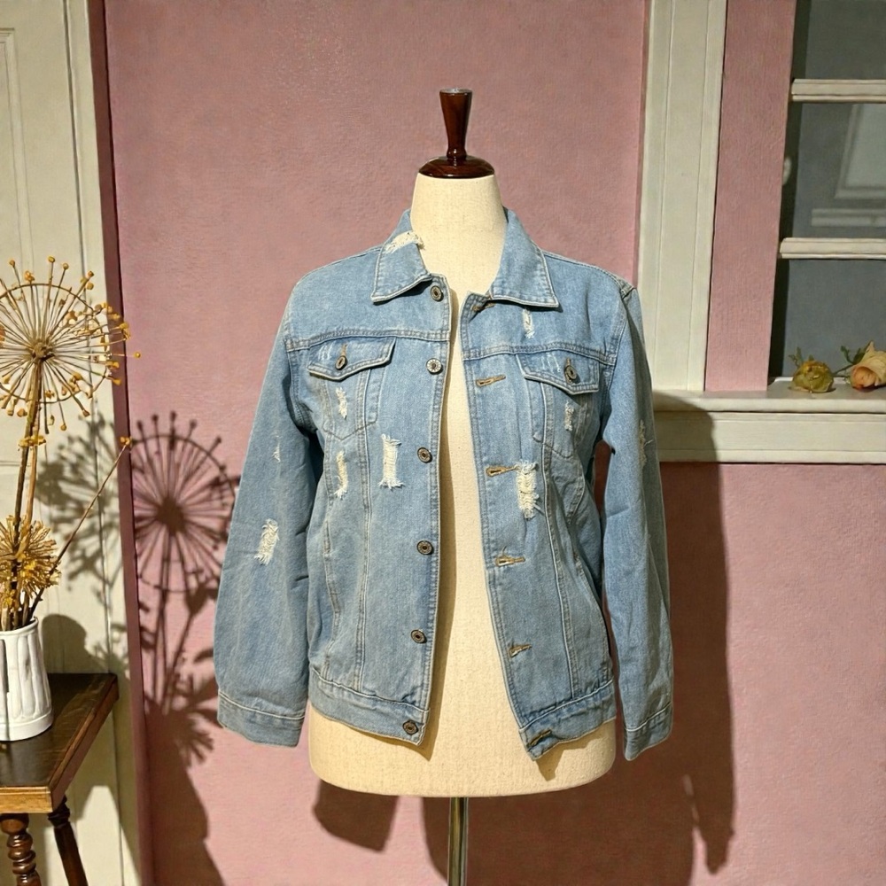 Classic Blue Jean Jacket by Judy Bridal - Size M